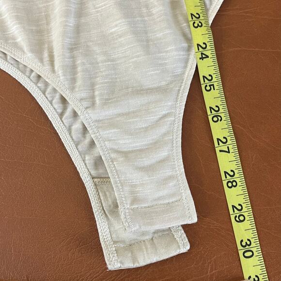 Victoria’s Secret Adore Me Havyn Bodysuit Oatmeal Cream Size Small Scoop Neck - Picture 13 of 13